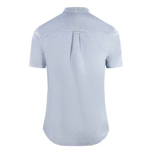 Lyle & Scott Blue Short Sleeved Casual Oxford Shirt