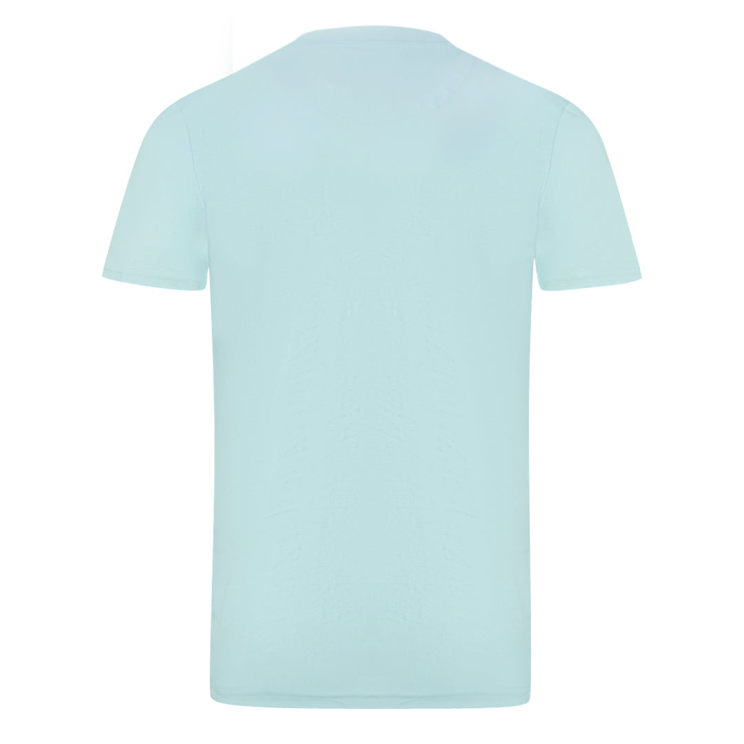 Aquascutum London Brand Logo Sky Blue T-Shirt