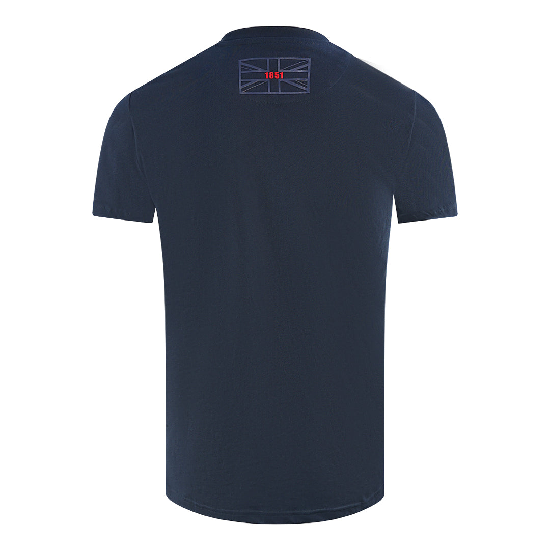 Aquascutum London Circle Logo Navy Blue T-Shirt