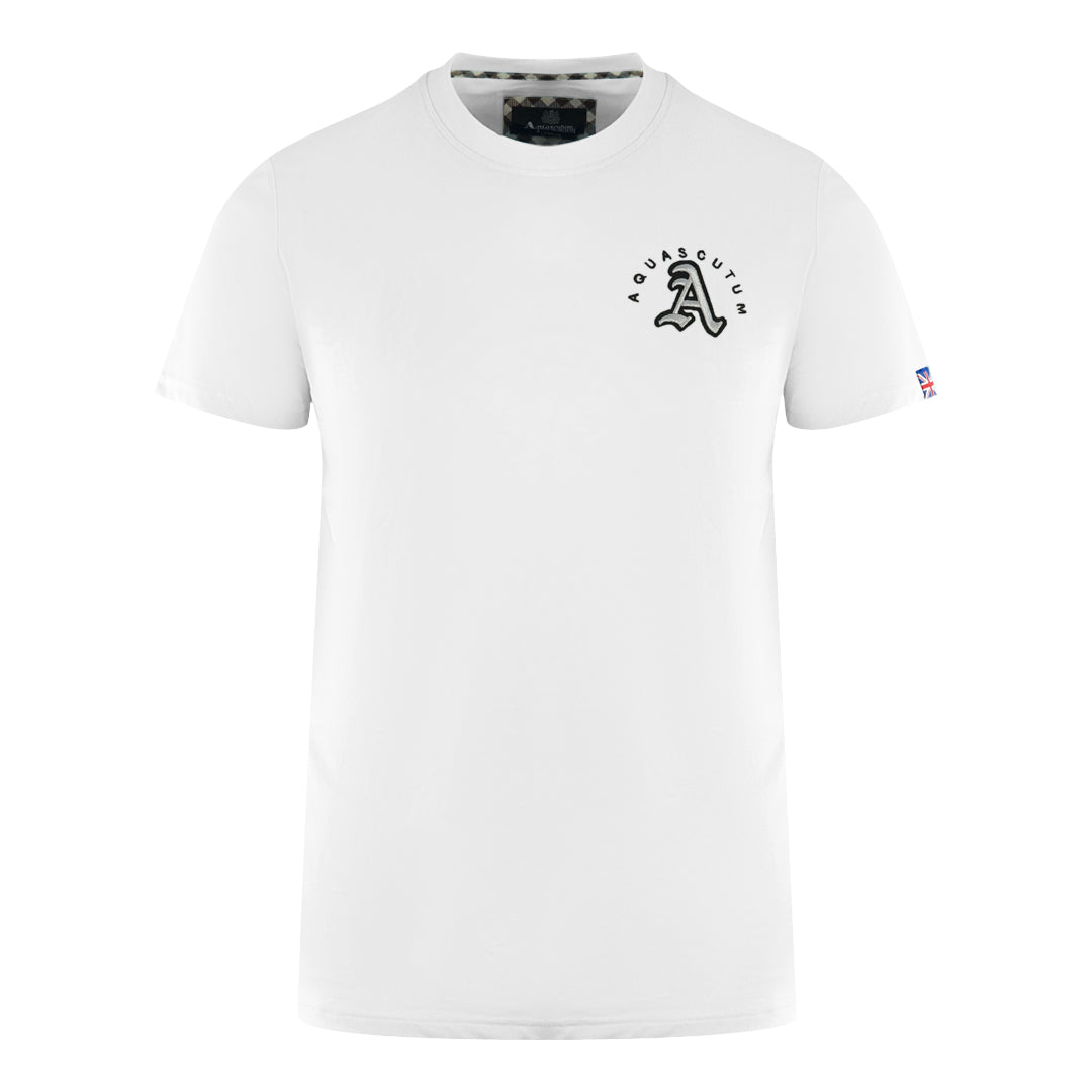 Aquascutum London Embroidered A Logo White T-Shirt Aquascutum