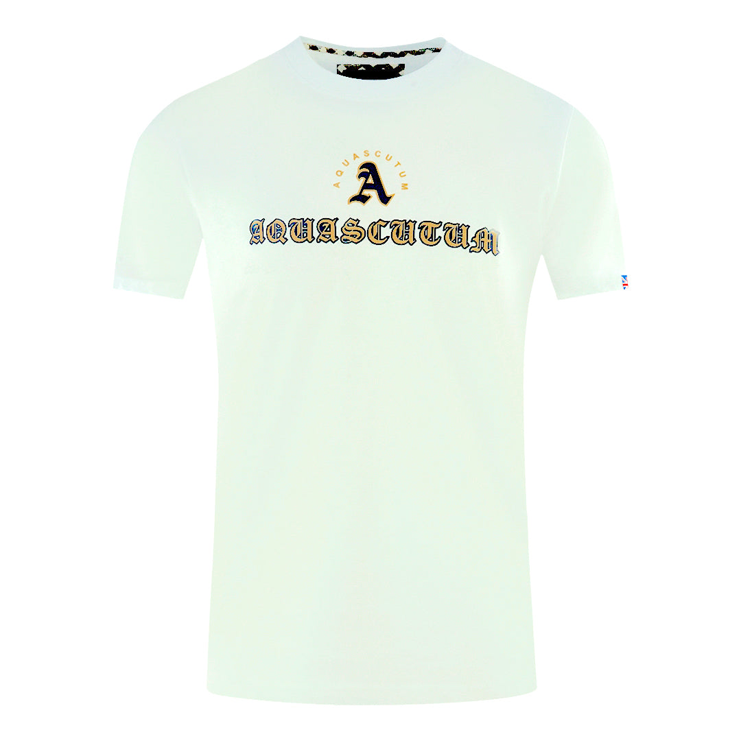Aquascutum Script Logo White T-Shirt Aquascutum