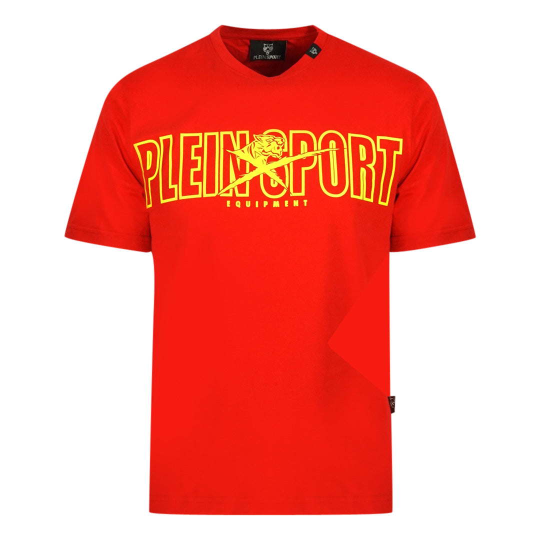 Plein Sport Bold Branded Logo Red T-Shirt Philipp Plein Sport