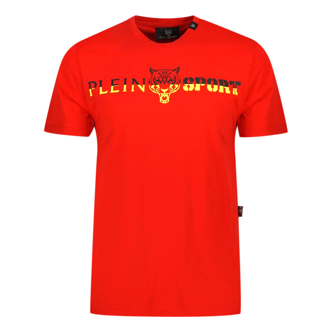 Plein Sport Bold Split Logo Red T-Shirt Philipp Plein Sport
