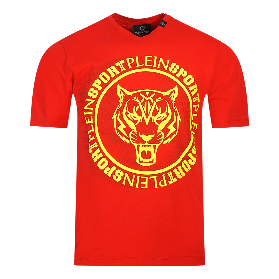 Plein Sport Scribble Layer Logo Red T-Shirt Philipp Plein Sport
