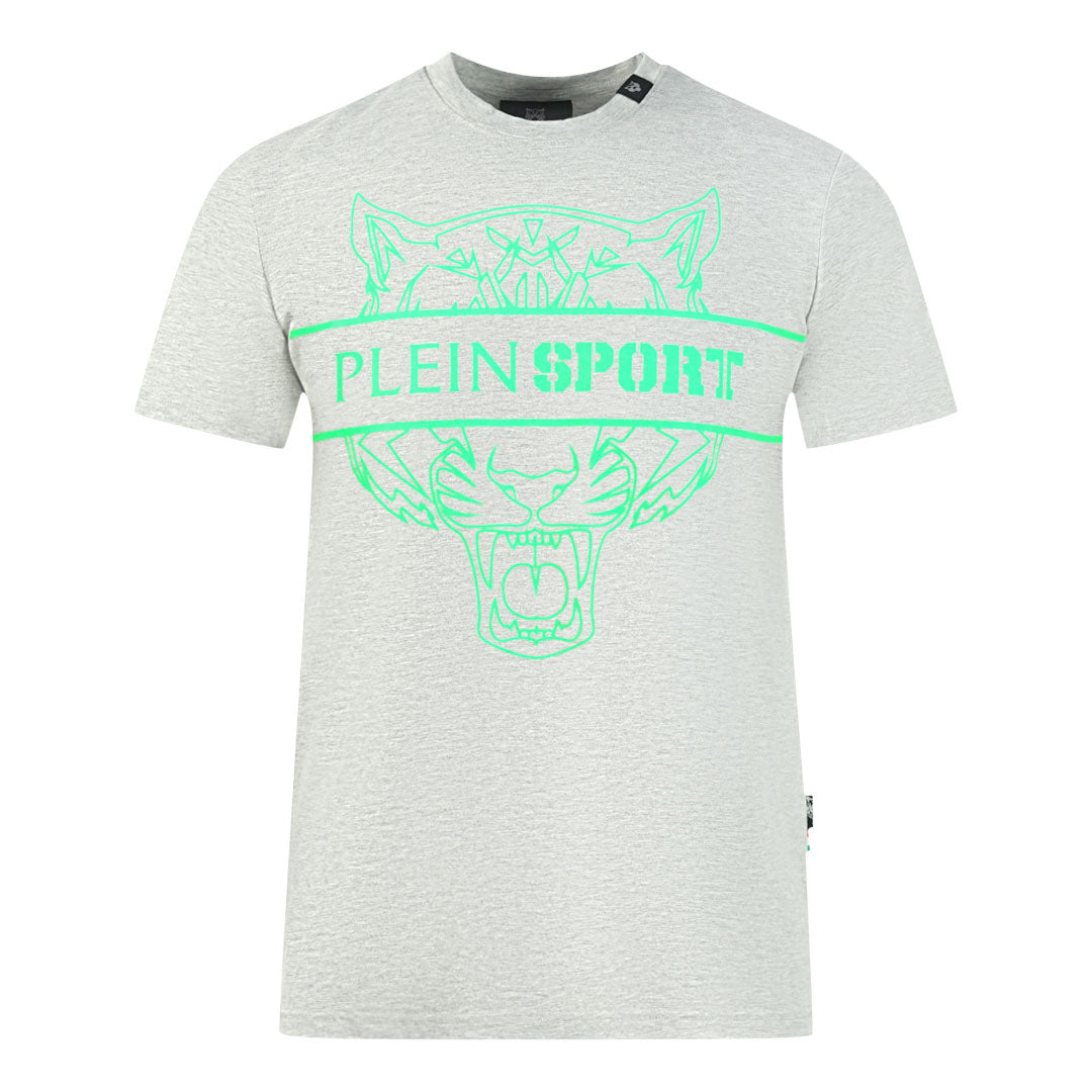 Plein Sport Tigerhead Bold Logo Grey T-Shirt Plein Sport
