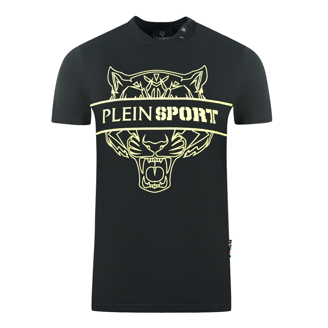 Plein Sport Tigerhead Bold Logo Black T-Shirt - XKX LONDON