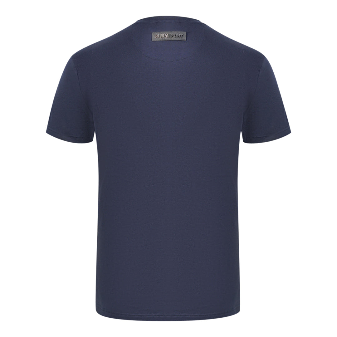 Plein Sport Large Circle Logo Navy Blue T-Shirt - XKX LONDON