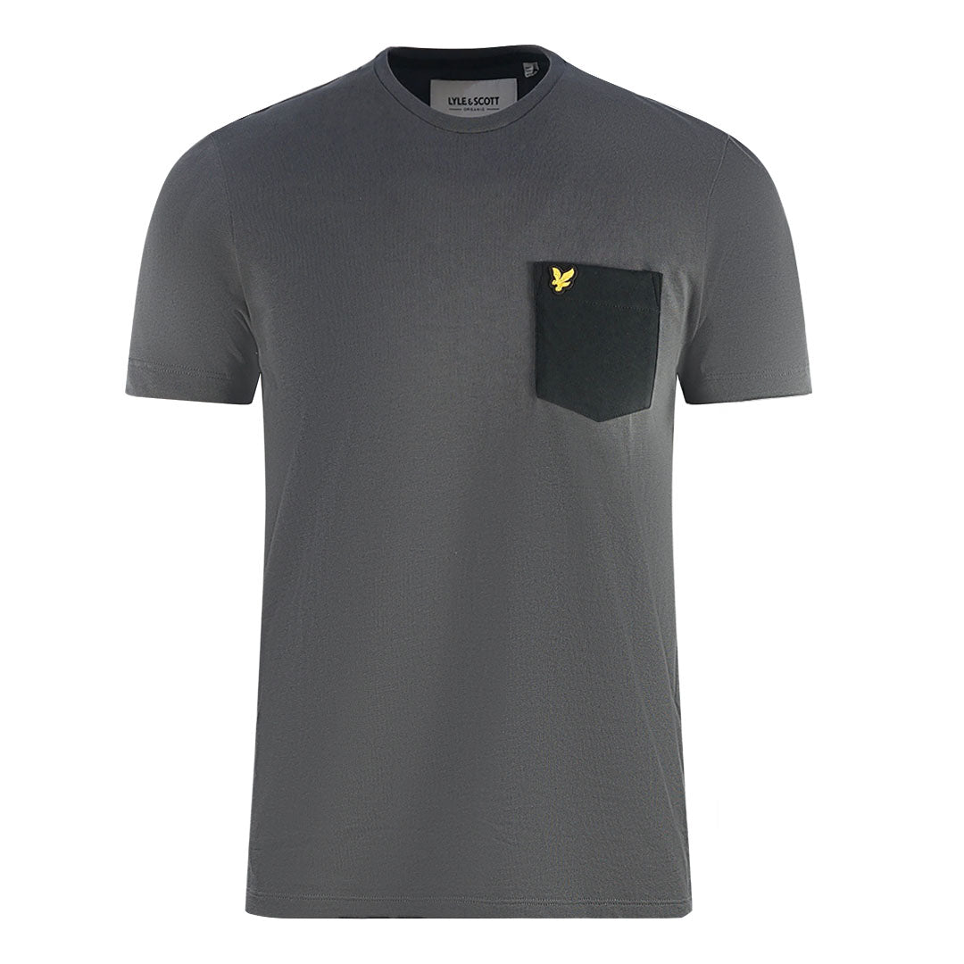 Lyle & Scott Contrast Pocket Dark Grey T-Shirt
