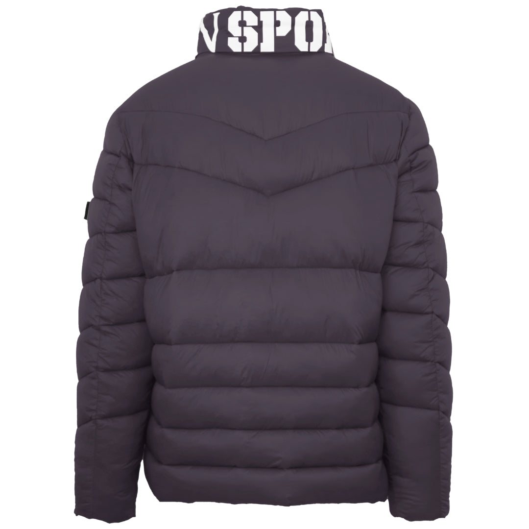 Plein Sport Padded Bold Logo Grey Jacket