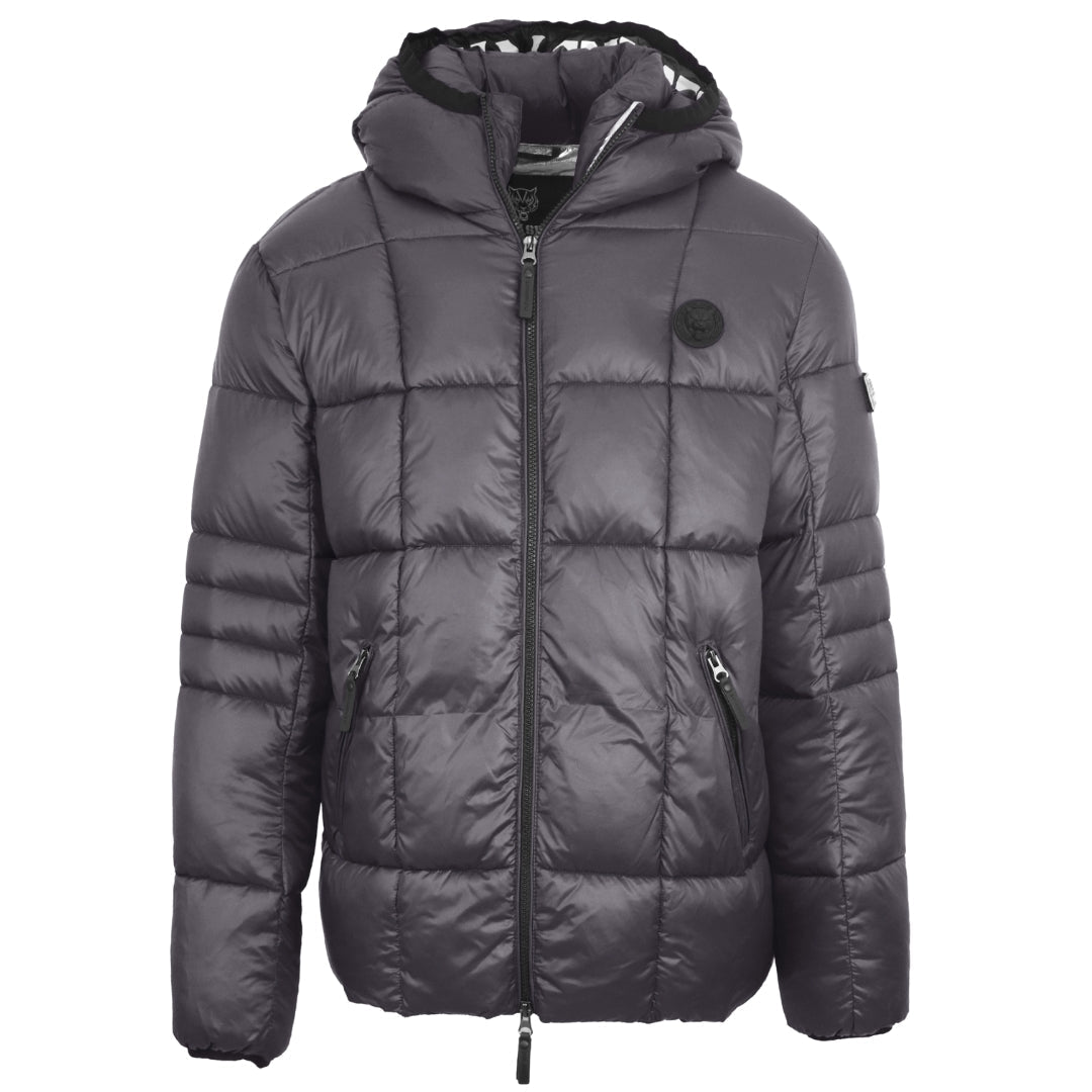 Plein Sport Small Circle Logo Quilted Grey Jacket - XKX LONDON