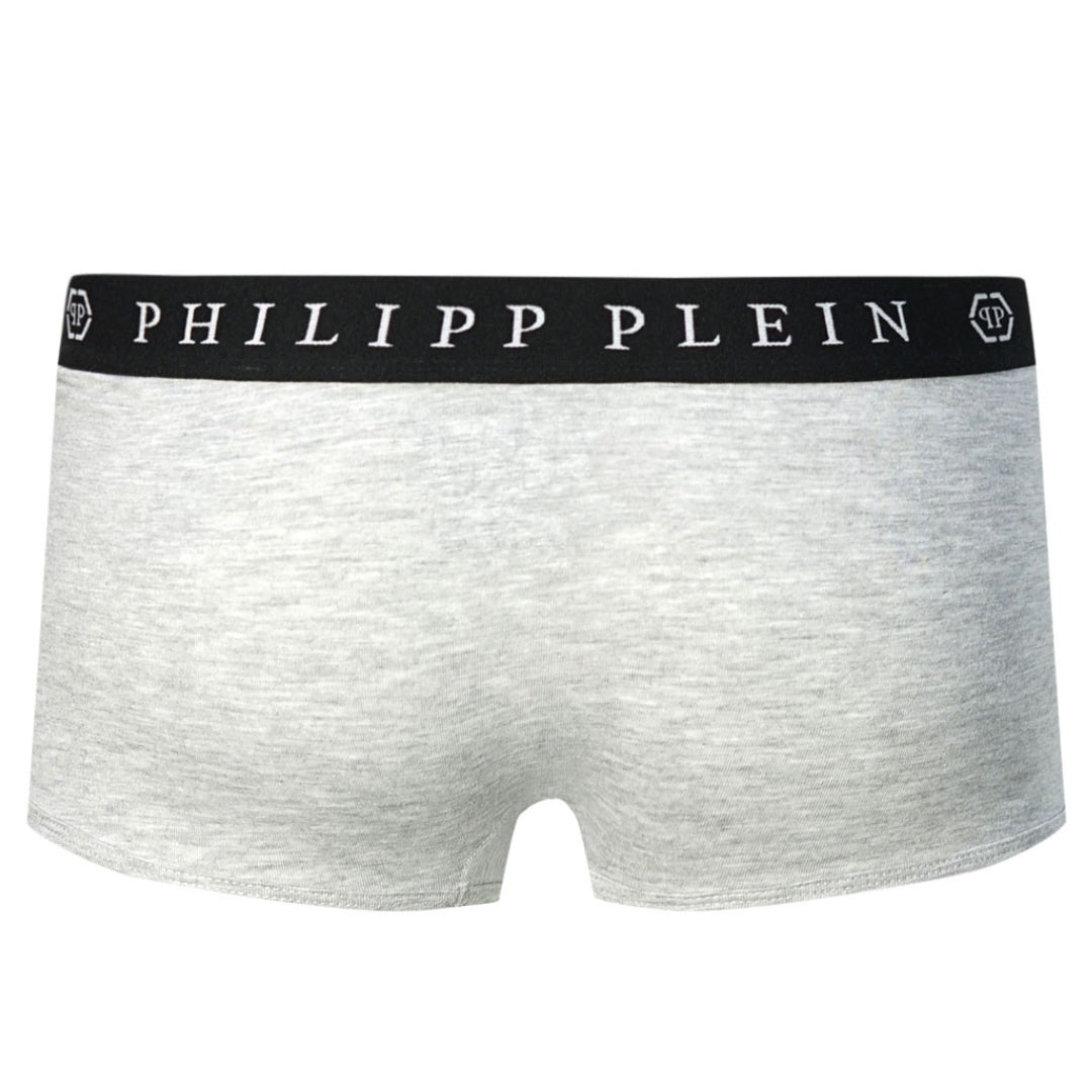 Philipp Plein Skull Logo Grey Boxer Shorts Two Pack Philipp Plein
