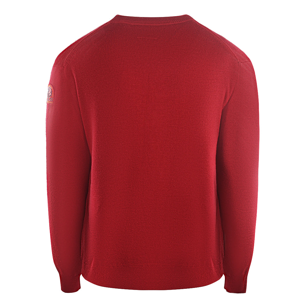 Parajumpers Wallace Plain Red Jumper - XKX LONDON