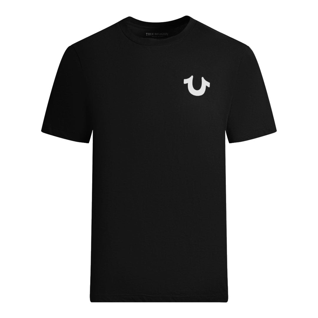 True Religion Buddha Face Arch Logo Black T-Shirt
