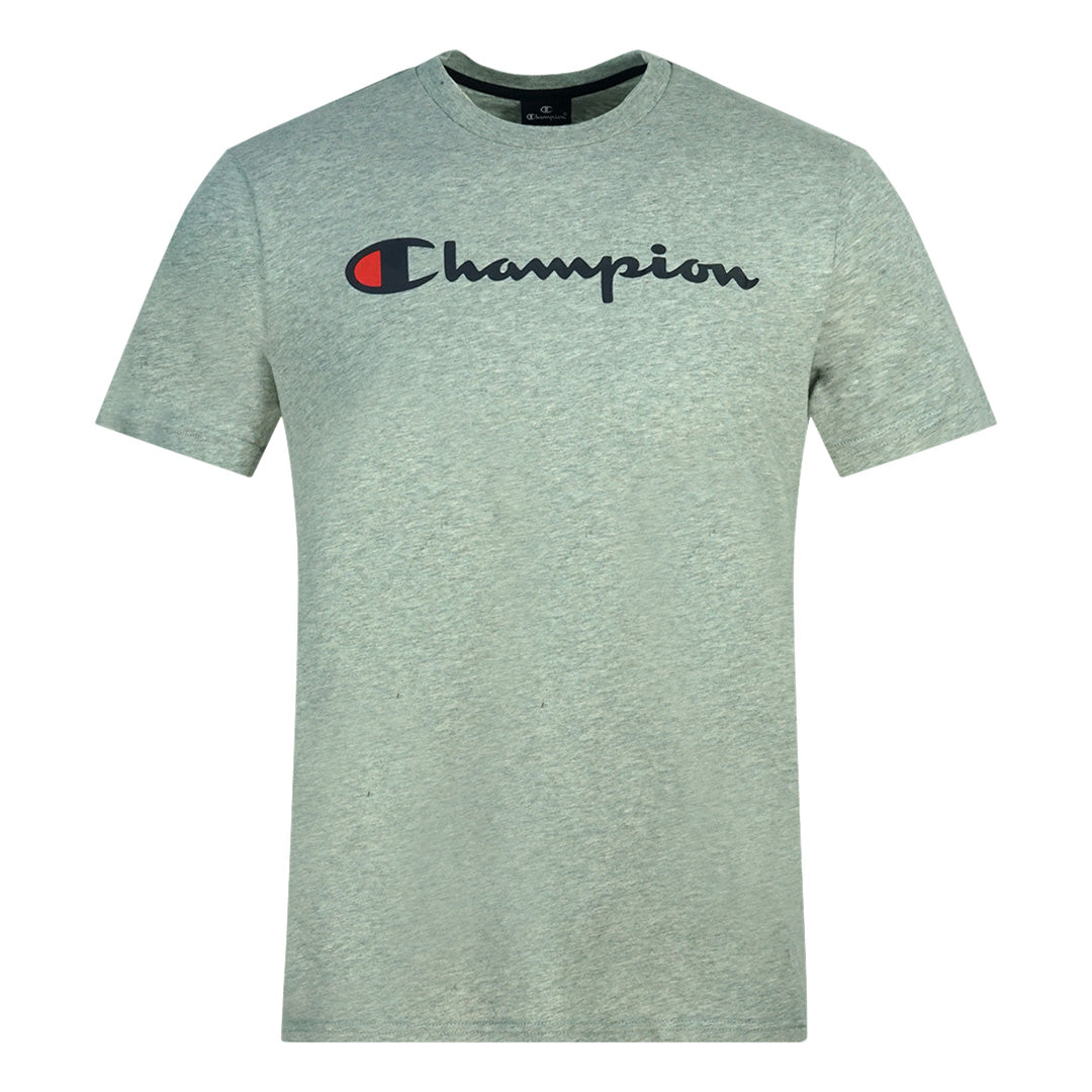 Champion Classic Script Logo Grey T-Shirt