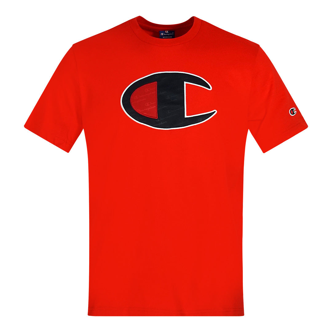 Champion Large C Logo Red T-Shirt Champion
