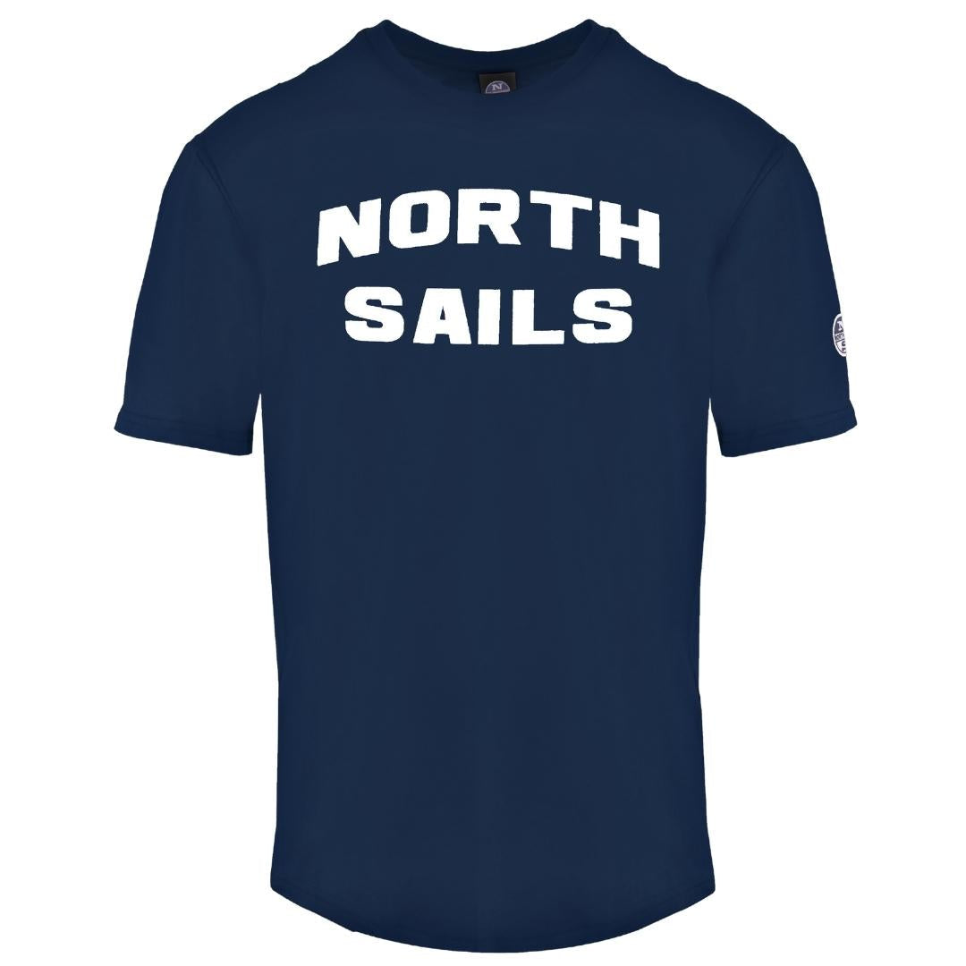 North Sails Block Brand Logo Navy Blue T-Shirt
