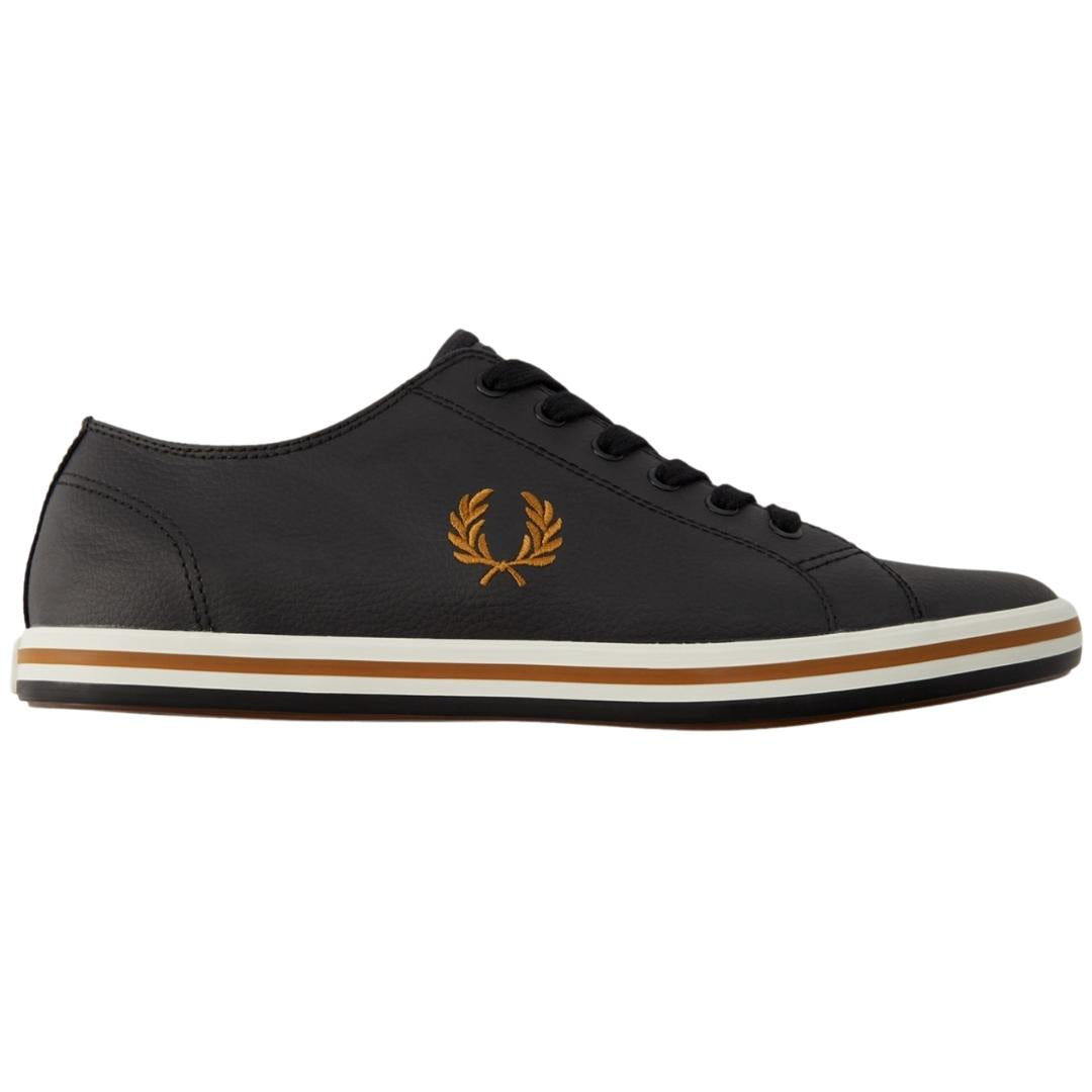 Fred Perry Kingston Leather B7163 253 Black Trainers - XKX LONDON