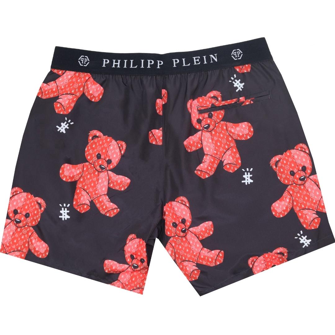 Philipp Plein Money Bear Black Swim Shorts - XKX LONDON