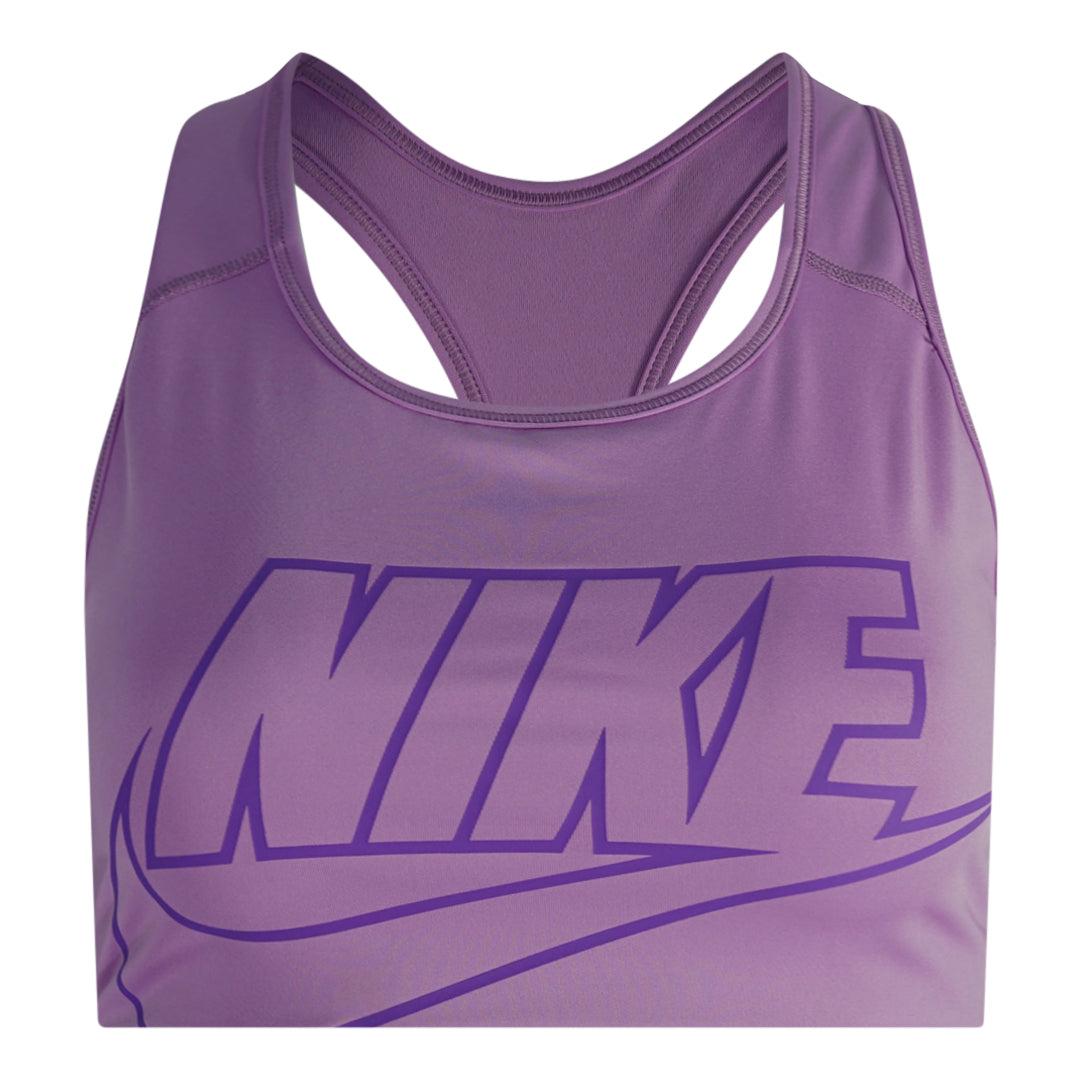 Nike Swoosh Logo Purple Sports Bra