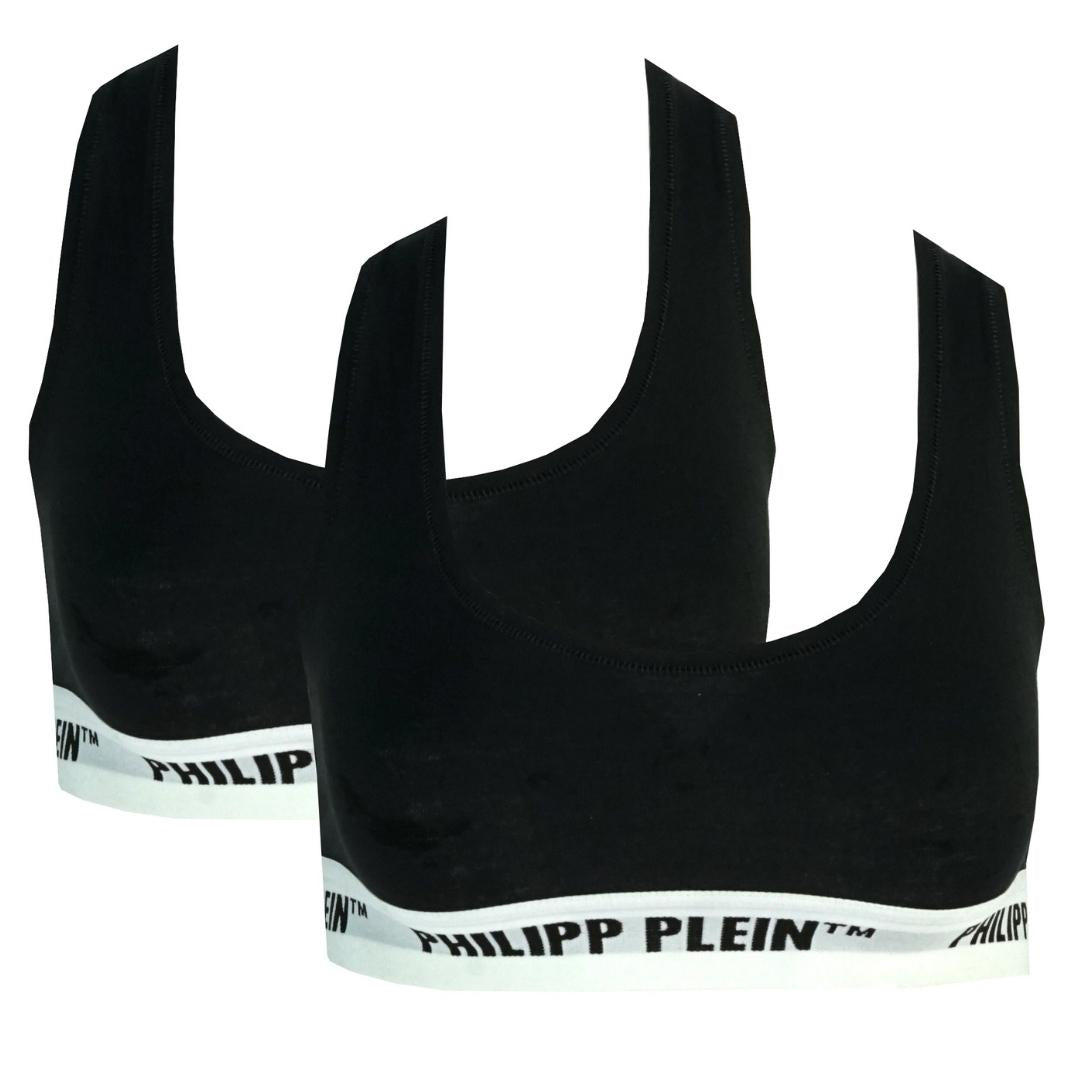 Philipp Plein DUPT01 99 Underwear Sports Bra Two Pack