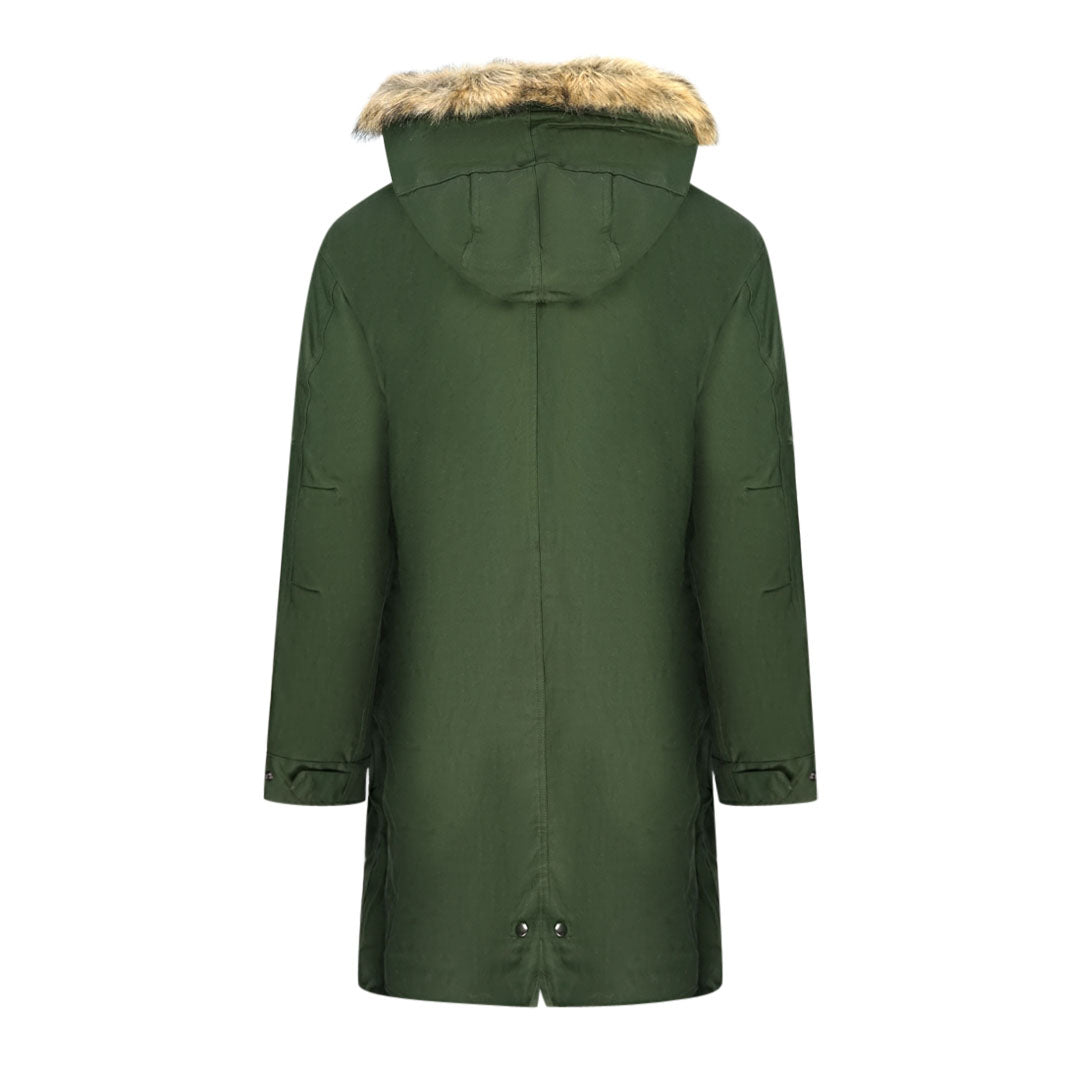 Fred Perry Green Hooded Parka Jacket
