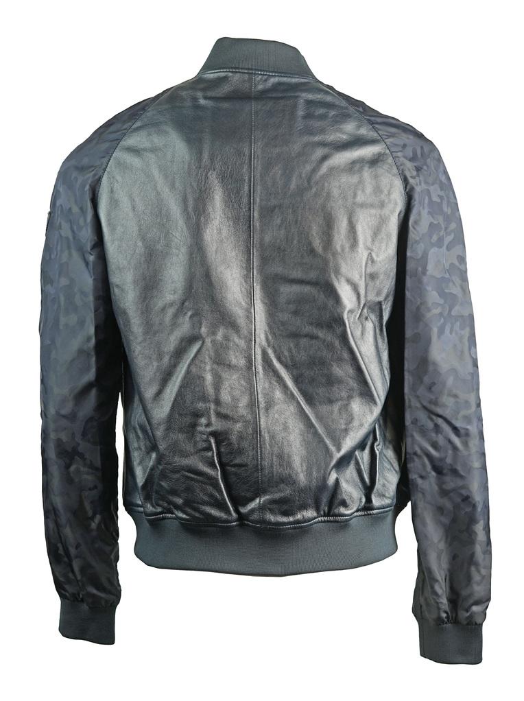 Emporio Armani W1B54P W1P58 0011 Leather Jacket - Nova Designer Clothing Luxury Mens 