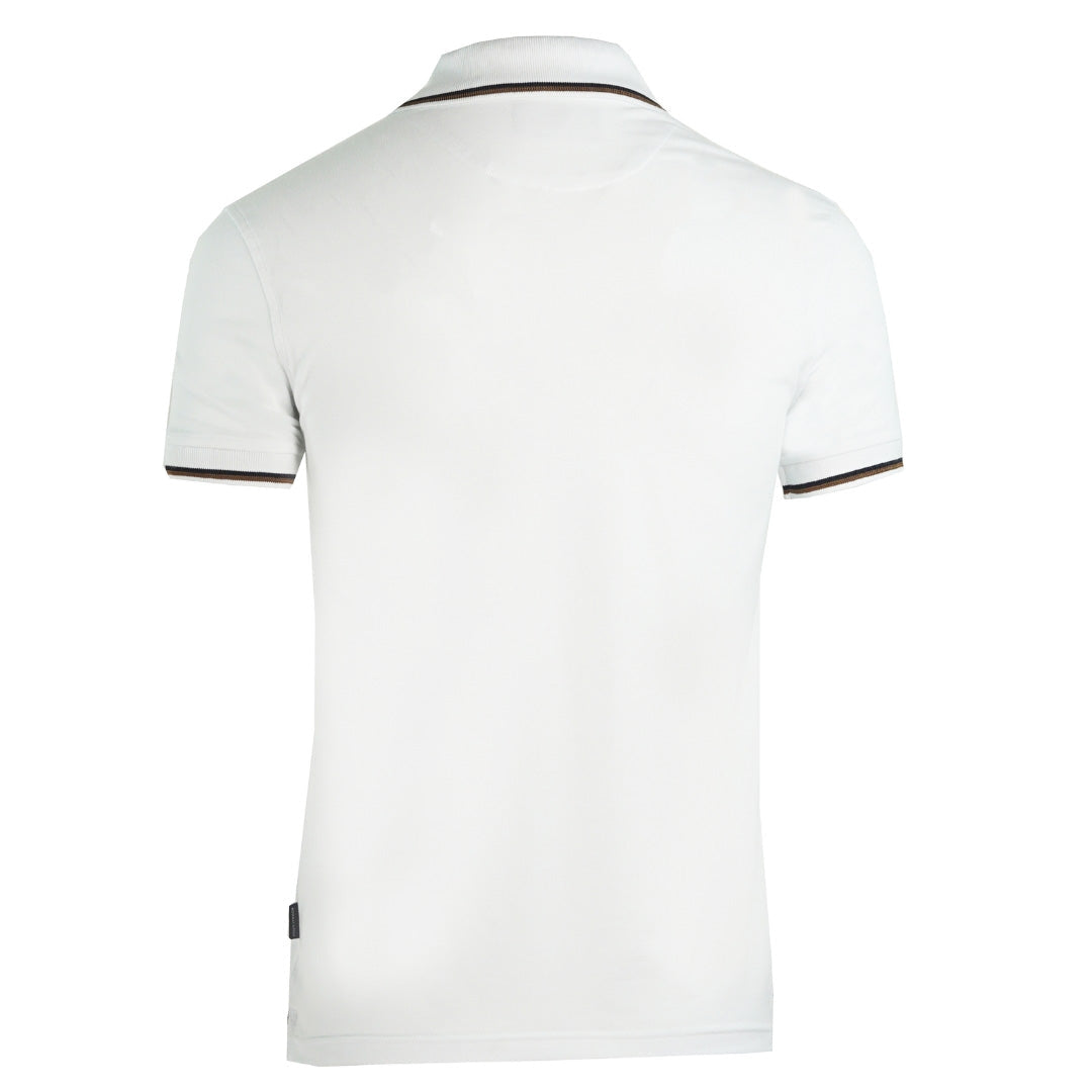Aquascutum Tipped Sleeve White Polo Shirt - XKX LONDON