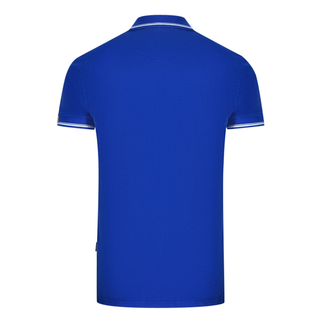 Aquascutum Aldis Tipped Blue Polo Shirt - XKX LONDON