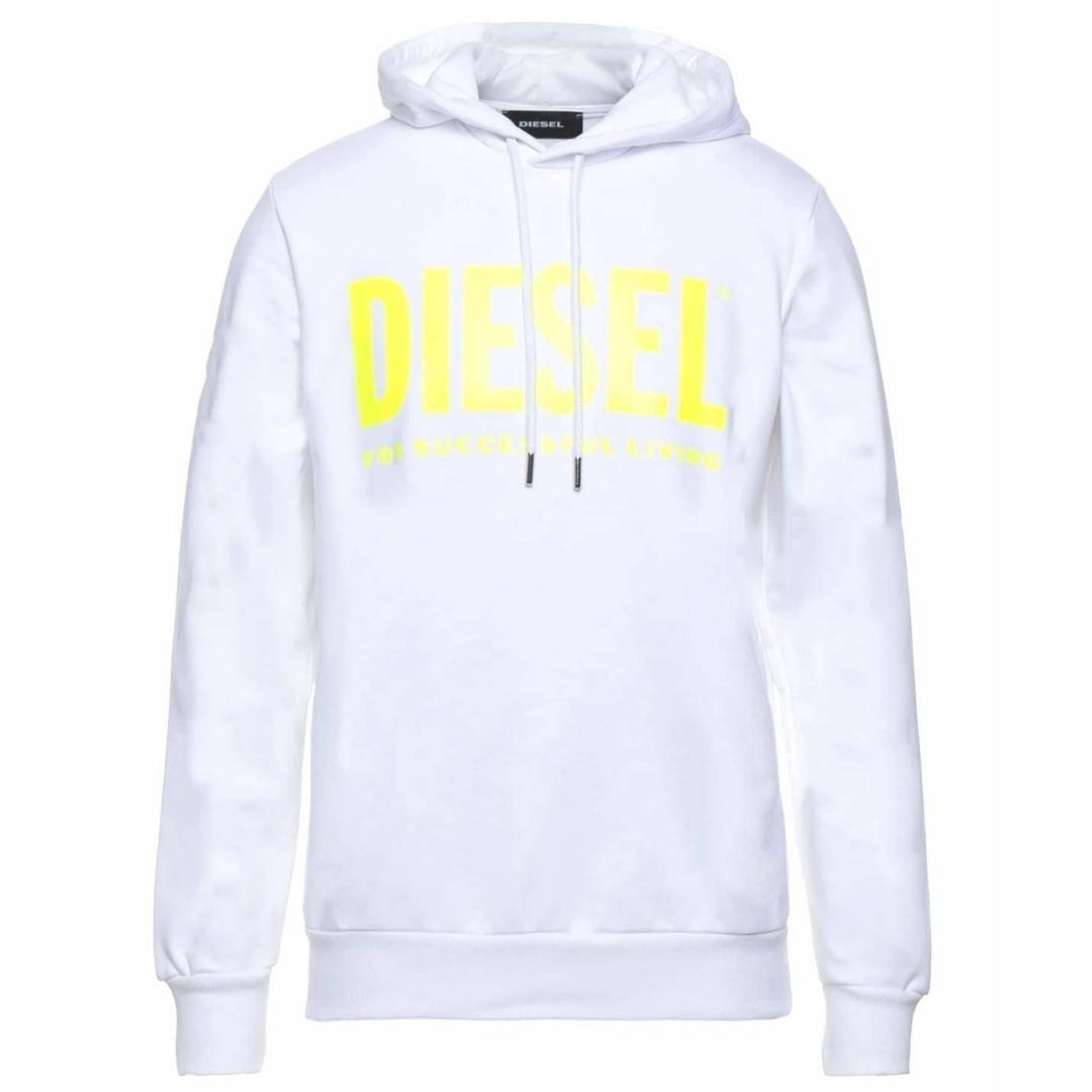 Diesel Large Bold Logo White Hoodie