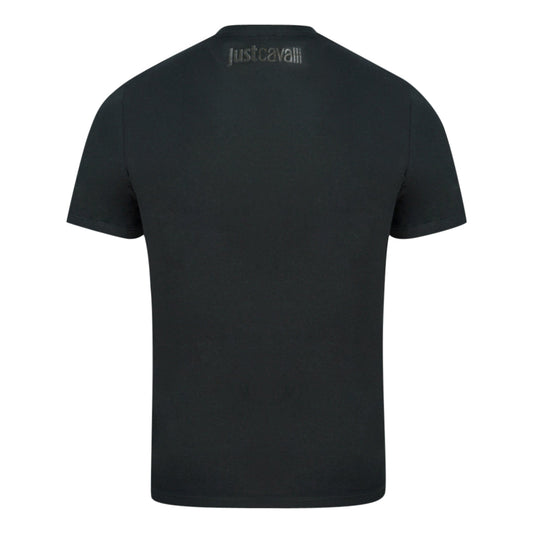 Just Cavalli Faded Logo Black T-Shirt Just Cavalli