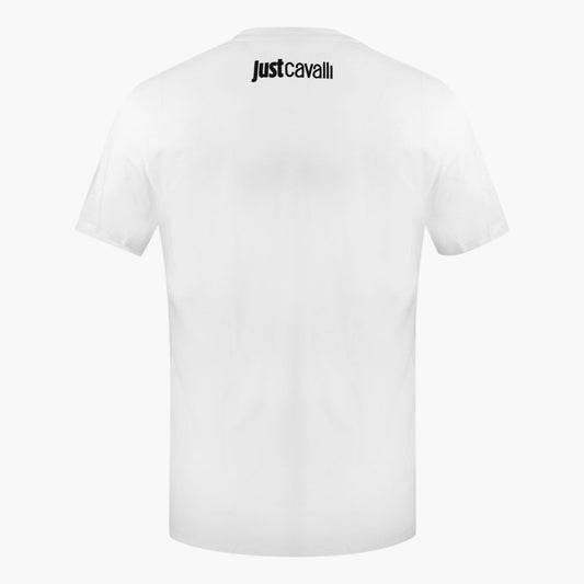 Just Cavalli Fading Logo White T-Shirt Just Cavalli