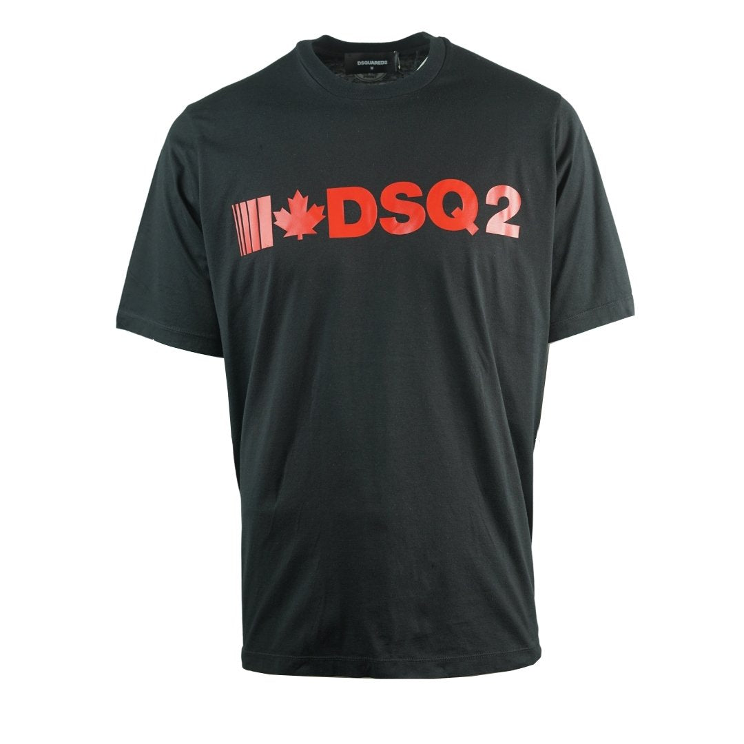 Dsquared2 S74GD0568 S22427 900 Slouch Fit Black T-Shirt - Style Centre Wholesale