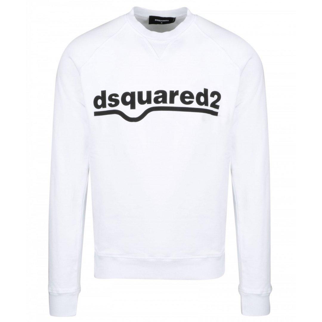 Dsquared2 Classic Raglan Fit S74GU0460 S25030 100 White Sweater Dsquared2