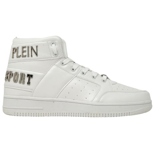 Philipp Plein Sport Hi-Top Bold Brand White Sneakers - XKX LONDON