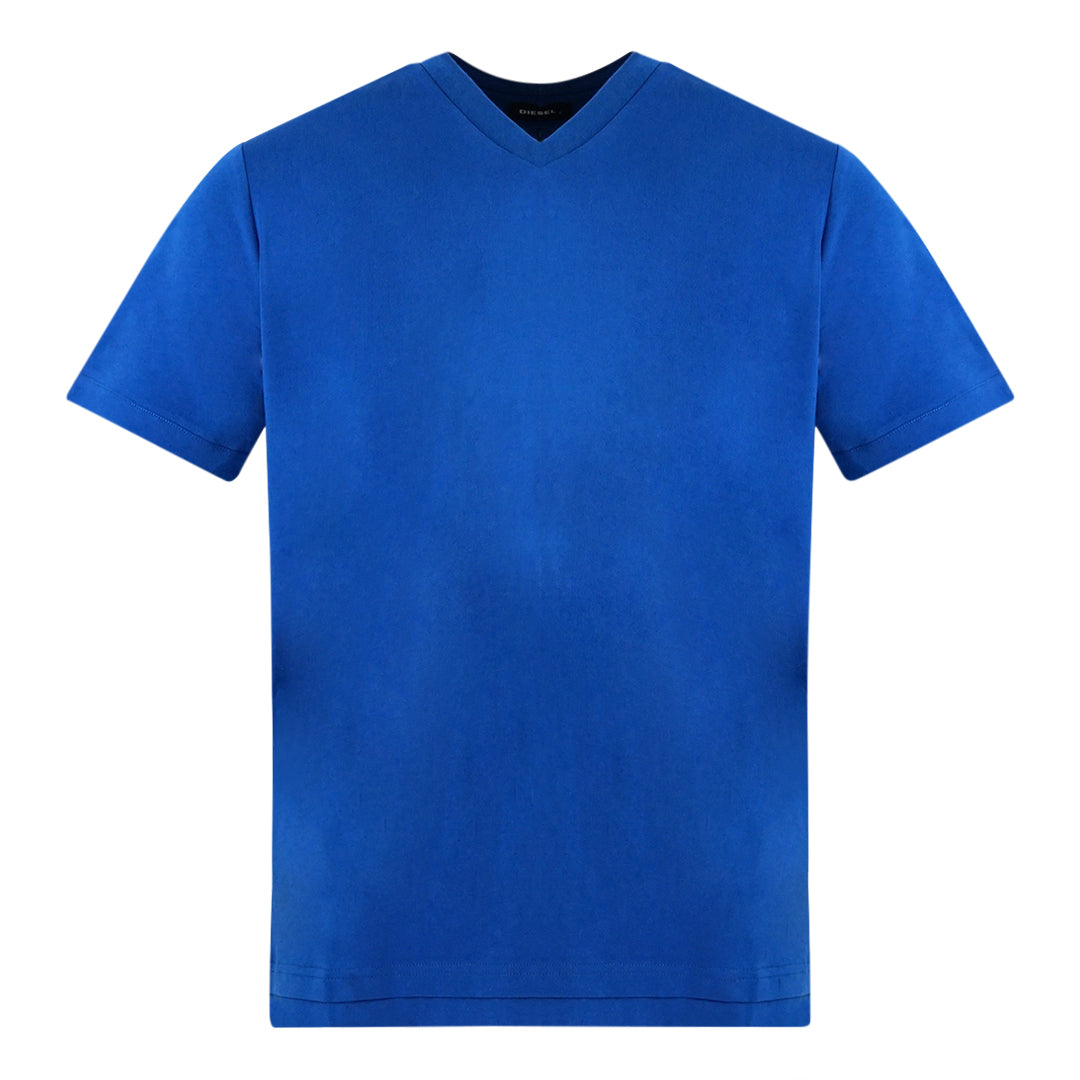 Diesel T-Cherubik-New 8II Blue V-Neck T-Shirt Diesel