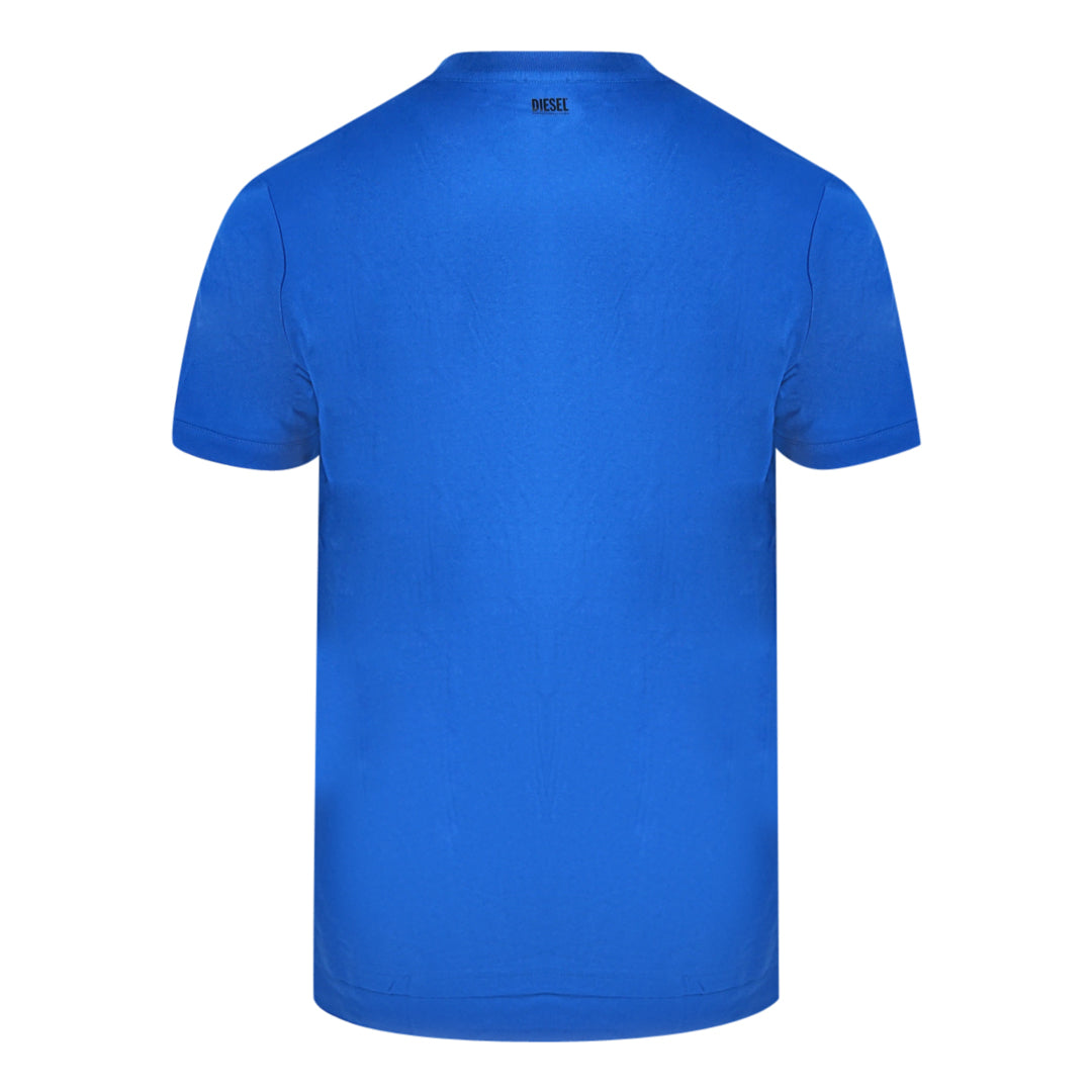 Diesel T-Cherubik-New 8II Blue V-Neck T-Shirt Diesel