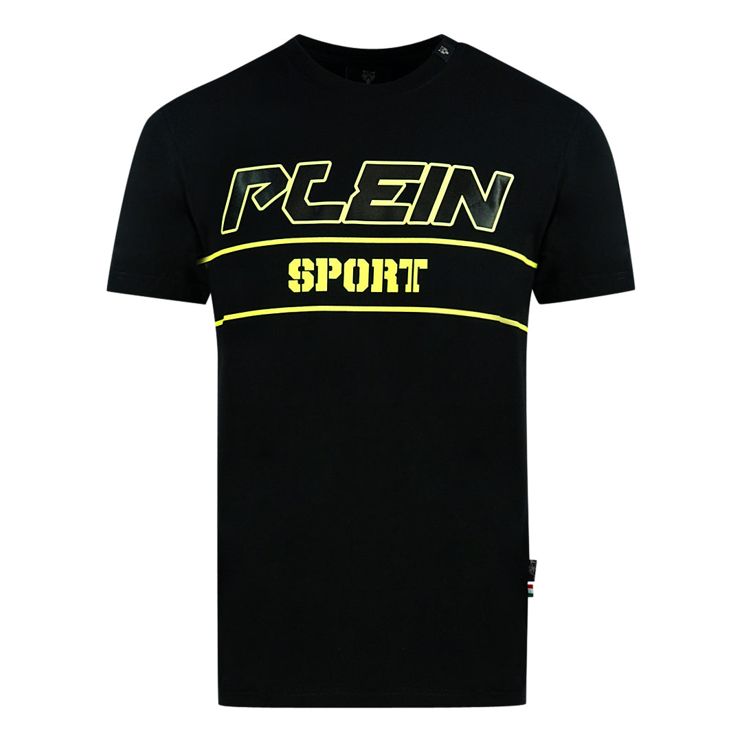 Philipp Plein Sport Block Gold Logo Black T-Shirt