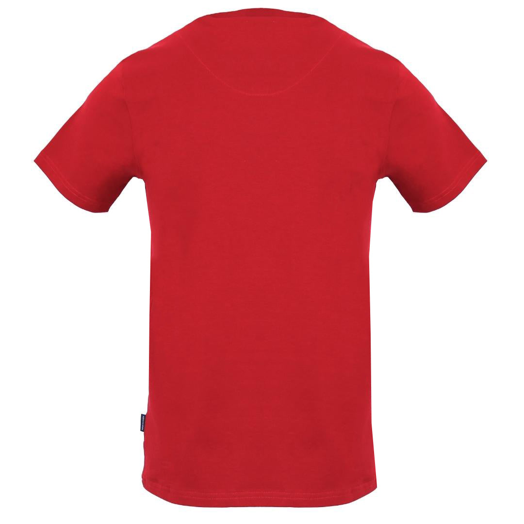 Aquascutum TSIA126 52 Bold London Logo Red T-Shirt - XKX LONDON