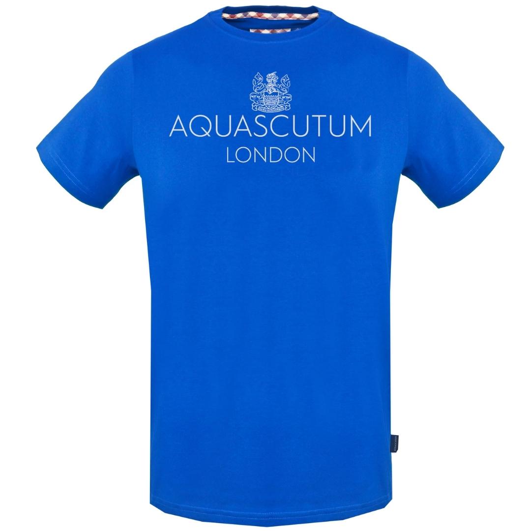 Aquascutum TSIA126 81 Bold London Logo Blue T-Shirt