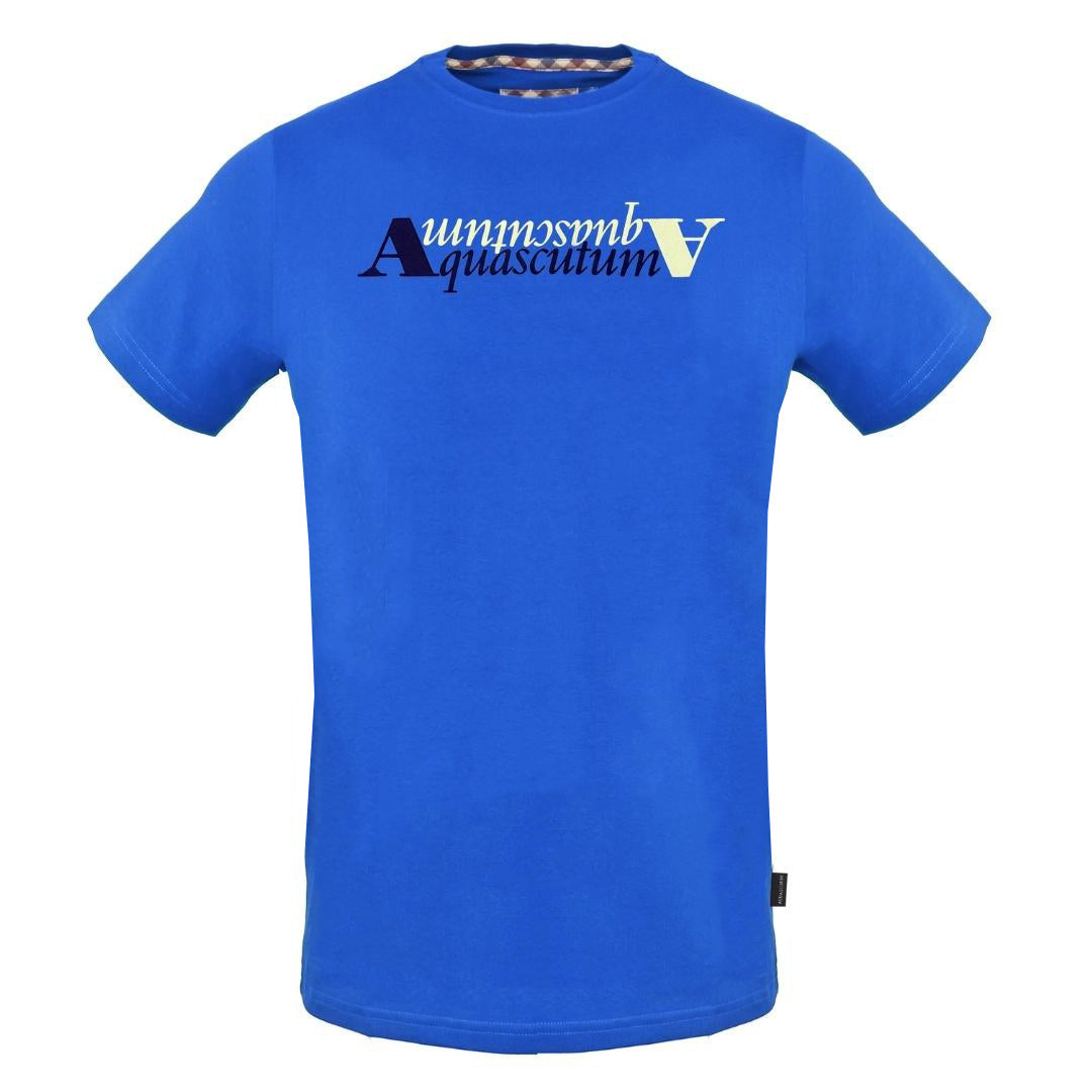 Aquascutum TSIA25 81 Blue T-Shirt - XKX LONDON