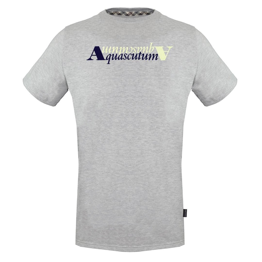 Aquascutum TSIA25 94 Grey T-Shirt - XKX LONDON