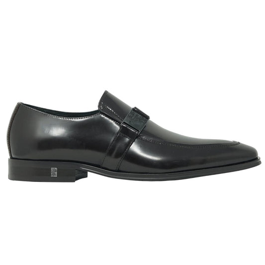 Versace Collection Buckle Logo Leather Brown Shoes Versace Collection