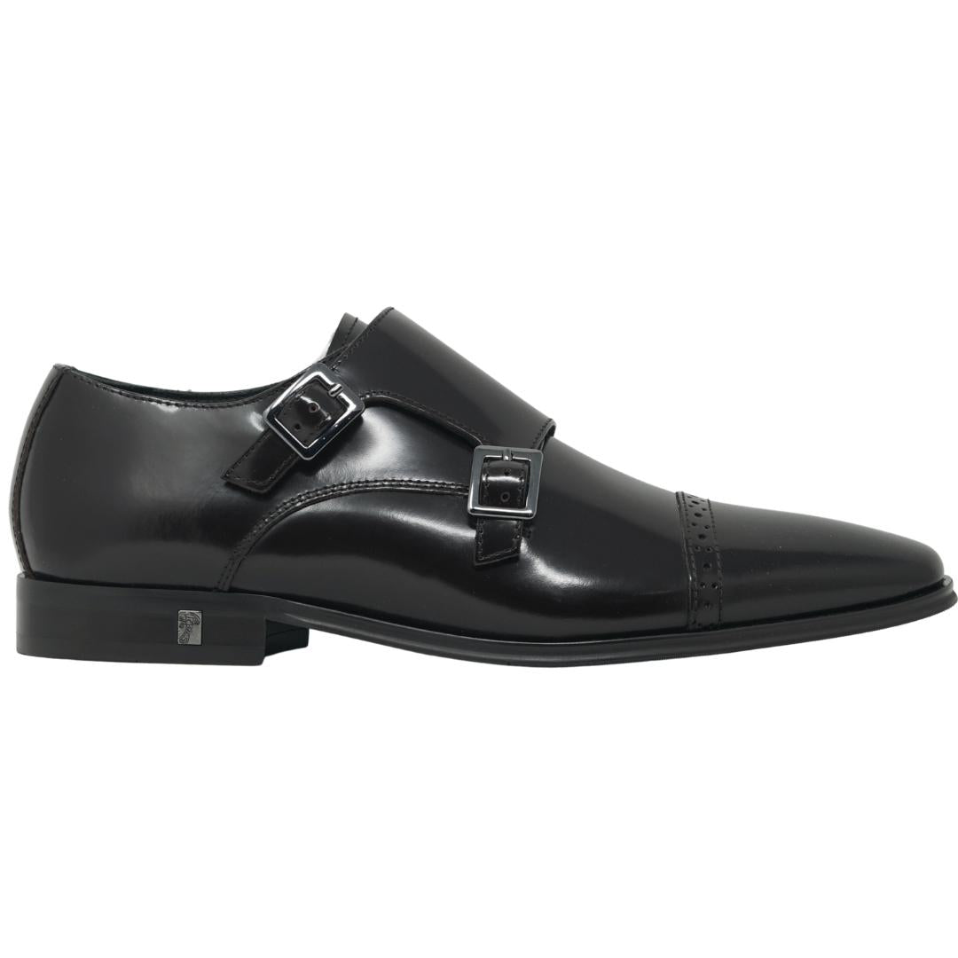 Versace Collection Monk Leather Brown Shoes Versace Collection