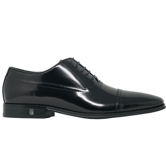 Versace Collection Oxford Leather Black Shoes Versace Collection